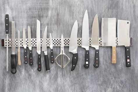 The 8 Best Magnetic Knife Holders of 2023 | Tested by The Spruce Eats Under Cabinet Knife Holder, Diy Magnetic Knife Strip, Knife Magnet, Magnetic Tool Holder, Global Knives, Magnetic Knife Rack, Magnetic Knife Blocks, Magnetic Tools, Magnetic Knife Holder