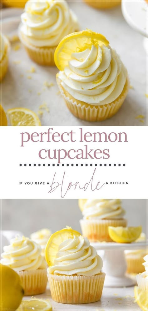 Lemon Cupcakes Recipe, Lemon Cupcake Recipe, Lemon Cupcake, Lemon Buttercream Frosting, Lemon Cream Cheese Frosting, Lemon Cream Cheese, Frozen Lemon, Lemon Frosting, Lemon Buttercream