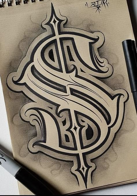 Tattoo Lettering Alphabet, Tattoo Fonts Alphabet, Alfabet Font, Alphabet Graffiti, Tattoo Lettering Design, Chicano Lettering, Tattoo Lettering Styles, Money Tattoo, Chicano Style Tattoo