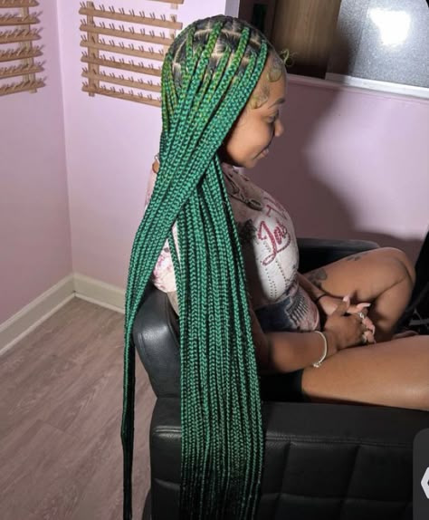 Hairstyles Ideas For Long Hair, Hair Color Summer, Green Braids, For Long Hair Hairstyles, Ideas For Long Hair, Hair Rainbow, Side Braids, Long Hair Hairstyles, Braided Hairstyles For Black Women Cornrows