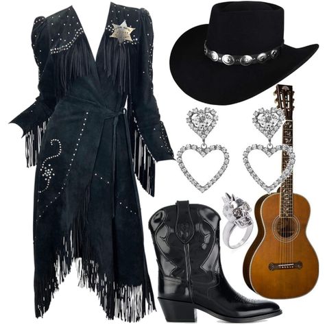 70s Rockstar, 2000s Clothing, Black Hats, Punk Skull, Preformance Outfits, Vegas Outfit, Suede Fringe, Skull Ring, Kpop Fashion Outfits