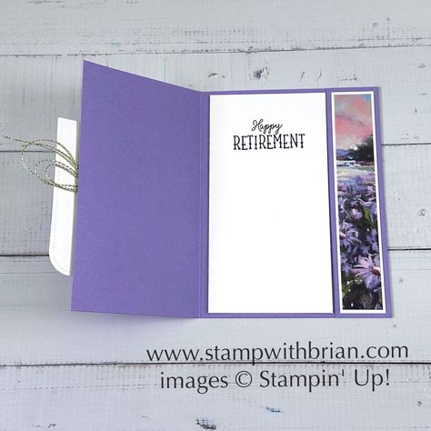 Gone Fishing, Retirement Card, Splendid Autumn Designer Series Paper, Stampin Up!, Brian King Stampin Up Retirement Cards, Happy Retirement Cards, Simple Card Designs, I Will Wait, Iridescent Foil, Retirement Cards, Happy Retirement, Designer Series Paper, Early Retirement