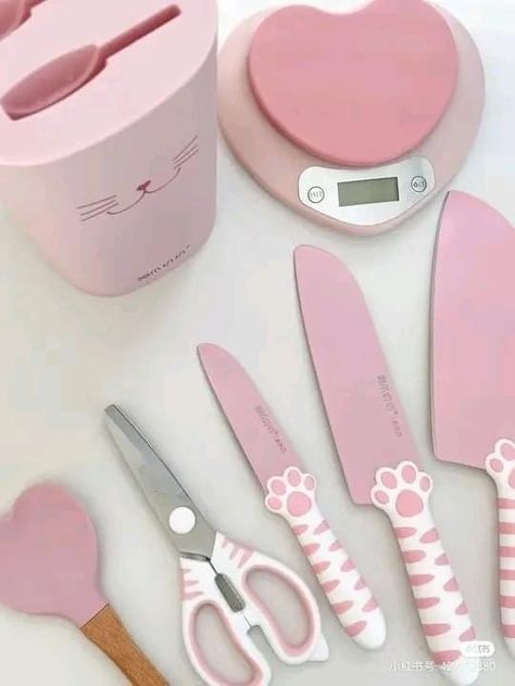 Cute Cutlery Aesthetic, Cute Kitchenware, Kitchen Decor Collections, Cute Furniture, Future Apartment Decor, Pink Home Decor, Pink Kitchen, Cute Kitchen, Cute House