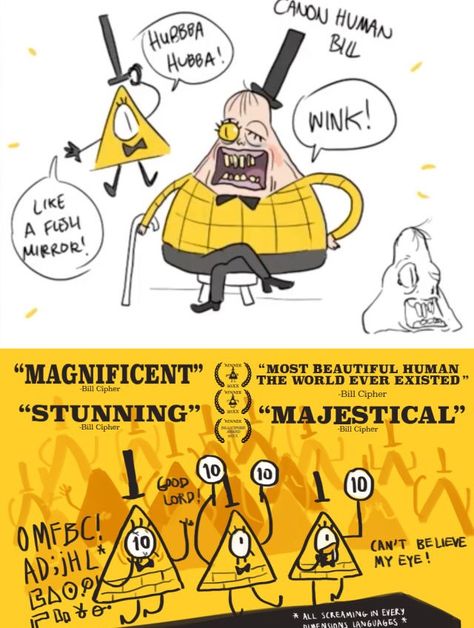 Alex Hirsch drew that human bill and confirmed it as canon Human Bill Cipher, Bill Cipher Human, Will Cipher, Alex Hirsch, Gravity Falls Funny, Gravity Falls Bill, Desenhos Gravity Falls, Gravity Falls Fan Art, Reverse Falls