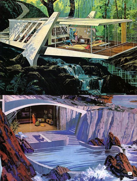 Syd Mead, Building Illustration, Landscape Model, Sci Fi Series, Speculative Fiction, Futuristic City, Architectural Drawings, Future City, Random Art