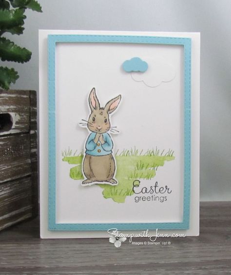 Stampin Up Fable Friends, Fable Friends, Stampin Up Easter Cards, Bunny Cards, Stampin Up Easter, The Fable, Happy Easter Greetings, Easter Cards Handmade, Happy Easter Card