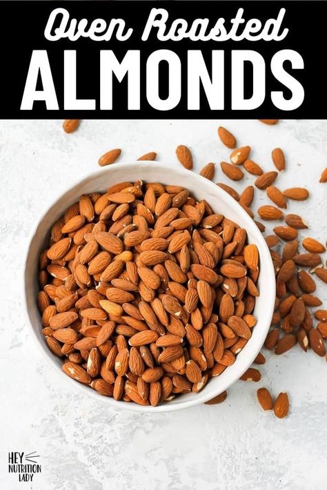 Almonds Recipe Healthy, How To Roast Almonds, Roast Almonds, Roasted Almonds Recipe, Angel Food Cake Mix, Gift Recipes, Nut Butter Recipes, Vegetarian Snack, Salad Wrap