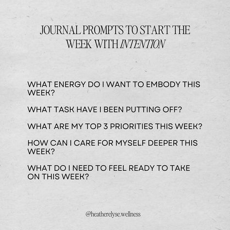 New week, new opportunity to align your energy + actions to the life you desire ✨ Light the candle, get the cozy bevvie, + use these journal prompts to start the week off right. 🫶🏻 Happy Sunday! #intentionalliving #journalprompts #sundayselfcare #healthylifestyletips #wellnessinfluencer Sunday Prompts Journal, Journal Prompts Sunday, New Week Prompts, Sunday Evening Journal Prompts, New Week Journal Prompts, Sunday Prompts, Sunday Journal Prompts, Weekly Journal Prompts, Sunday Journaling