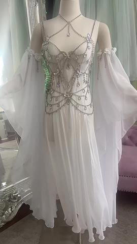 Firefly Path Dresses, Nymph Outfits, Ethereal Dress Goddesses, Empress Dress, Firefly Path, Fairy Gown, Elf Dress, Goddess Outfit, Prom Inspiration