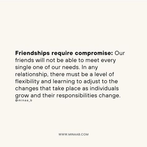 All relationships require effort, including friendships. Though friendships can adjust and change overtime, that doesn’t mean it will sustain itself without effort or intentionality. What does putting in effort in a friendship look like for you? #mindflwithminaa - Click the link in my bio to order a copy of my book, Owning Our Struggles, where I share more insights I to developing healthy friendships and building community. When Friendships Change Quote, Healing Friendships, Quotes About Friendship Changing, Letting Go Of Friendships, Feelings Board, Healthy Friendships, Friendship Over, Building Community, Some Body