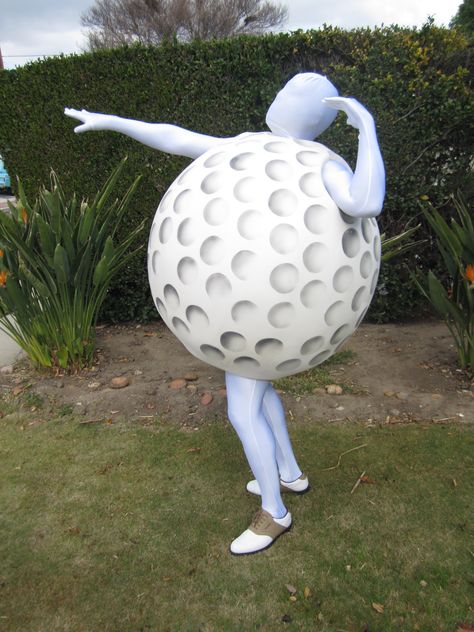 golfball mascot costume custom designed for CBS sports by nicole beckett--se commercial: http://www.nicolebeckett.com/commercials.html Fruit Funny, Character Costume Ideas, Ball Outfit, Ball Costume, Golf Diy, Costumes Funny, Bubble Party, Character Costume, Dance Ideas