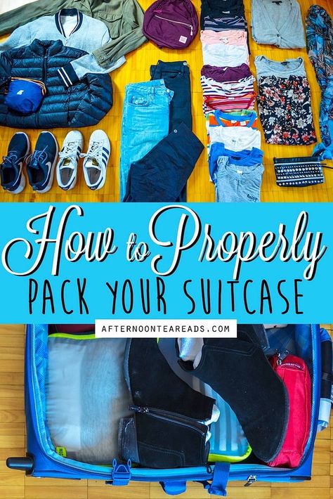 Suitcase Packing Tips, Travel Packing Checklist, One Suitcase, Pack A Suitcase, Efficient Packing, Travel Prep, Packing Hacks Clothes, Carry On Packing, Small Suitcase