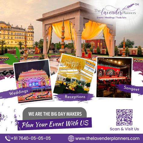 Are you looking to host a remarkable and unforgettable event? Whether you're organizing a wedding, a milestone celebration, a corporate conference or any other special occasion, our team of experienced and creative event planners is here to bring your vision to life. 𝐂𝐨𝐧𝐭𝐚𝐜𝐭 𝐔𝐬: 📞+91 7640-05-05-05 🌐https://thelavenderplanners.com/ #corporateevents #events #eventplanner #wedding #eventplanning #weddings #party #event #eventprofs #corporate #eventmanagement Event Organizer Planners, Corporate Conference, Bunting Wedding, Event Agency, Event Organizer, Creative Planner, Event Management Company, Wedding Hall, Creative Event