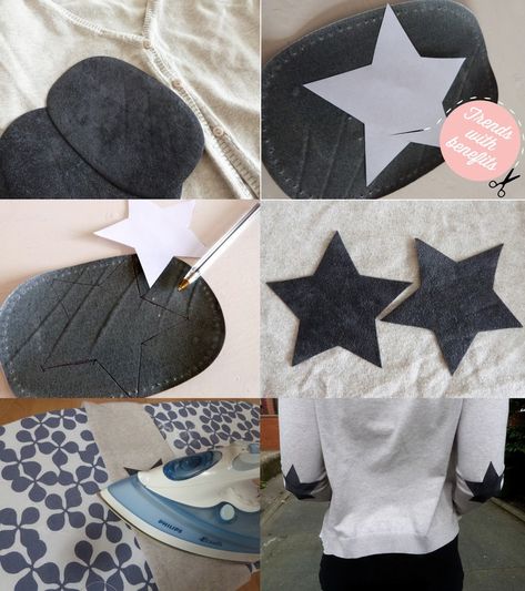 Make Your Own Patch, Leather Elbow Patches, Curvy Petite Fashion, Knitted Heart, Diy Vetement, Repair Clothes, Old Sweater, Diy Patches, Pretty Designs