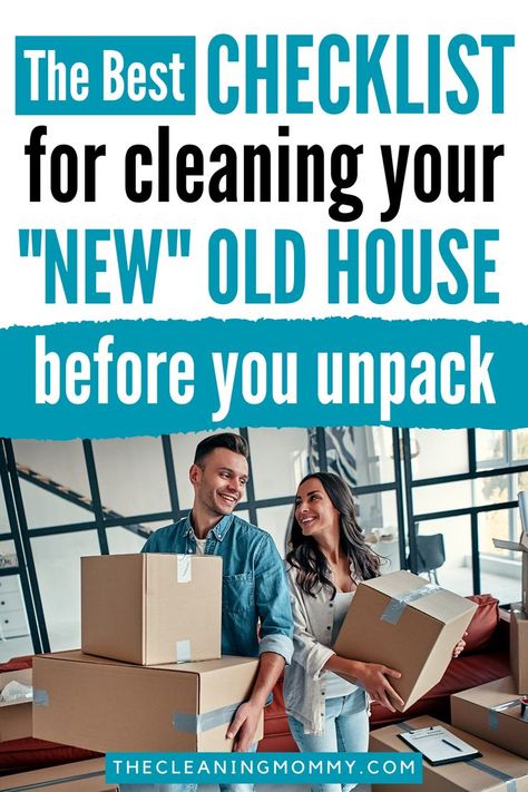 Cleaning New House Before Moving In, Move In Checklist New Home, Move In Cleaning Checklist, Move Out Cleaning Checklist, Checklist New Home, Move In Checklist, House Checklist, Move Out Cleaning, Move In Cleaning