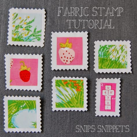 Fabric Stamps, Stamp Quilt, Postage Stamp Quilt, Stamp Tutorial, Hand Carved Stamps, Fabric Postcards, Fabric Cards, Fabric Stamping, Small Sewing