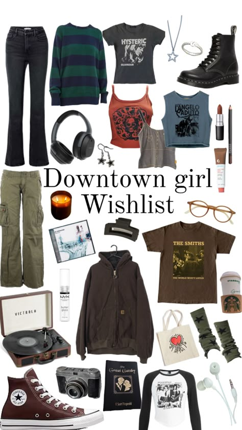 Downtown girl Wishlist 🎧 #downtowngirl #downtown #downtownaesthetic #wishlist Spring Downtown Girl, Downtown Fits, Downtown Girl Style, Downtown Girl Outfits, Downtown Vibes, Downtown Style, Girl Wishlist, Downtown Core, Downtown Aesthetic