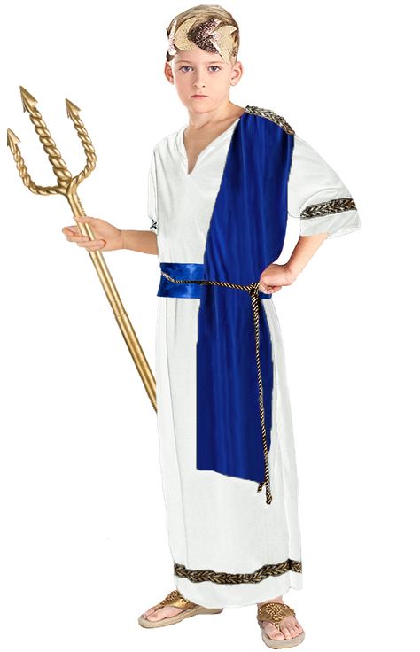 Zeus Costume Men, Posiden Costume, Grecian Clothing, Zeus Costume, Poseidon Costume, Greek Mythology Costumes, Neptune God, God Neptune, Greece Costume