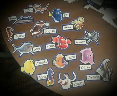 Finding Nemo door decs! Finding Nemo Door Decorations, Finding Nemo Door Decs, Daycare Room Decor, Finding Nemo Theme, Door Decorations College, Ra Door Decs, College Bulletin Boards, Ra Themes, Door Decks