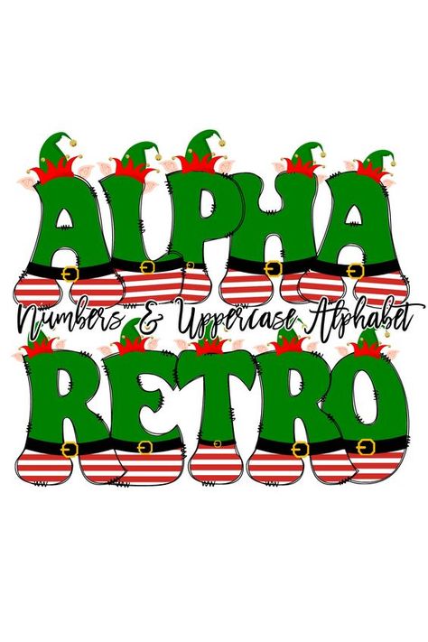 Christmas Elf Alphabet Letters, With Clip Art attached,  Name Doodle Letters, Sublimation, Instant Download alphabet, Doodle Alphabet Font #font fonts #fonts christmas fonts #christmasfonts Christmas font #christmasfont 4.918 Elf Alphabet, Free Christmas Font, Name Doodle, Graphic Design Christmas, Fonts Alphabet Handwritten, Christmas Fonts Alphabet, Merry Christmas Embroidery, Font Graphic Design, Canva Christmas