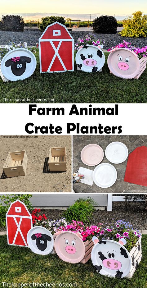 Dollar Tree Farm Animal Crafts, 4h Gardening Project Ideas, 4h Horticulture Projects, Kids 4h Projects Ideas, Flower Backyard Ideas, Farm Animal Signs, 4h Educational Display Ideas, 4h Crafts For Kids, Clover Bud 4h Projects