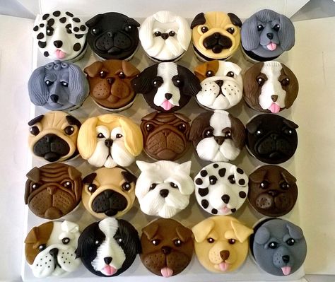 Doggie Cupcakes Golden Retriever Cupcakes, Doggie Cupcakes, Dog Cupcake, New York Party, Dog Cupcakes, Animal Cupcakes, Dog Birthday Cake, How To Make Cupcakes, Cupcake Designs