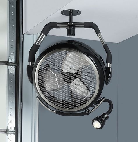 Garage Fan Ideas, Easy Garage Storage, Garage Fan, Fan Ideas, Fans Ceiling, Aigle Royal, Misting Fan, New Kitchen Gadgets, Coolest Gadgets