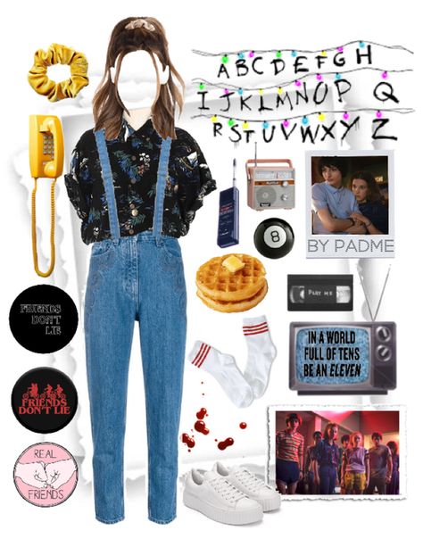 Eleven’s style Outfit | ShopLook Disfraces Stranger Things, Eleven Costume, Stranger Things Halloween Party, Stranger Things Halloween Costume, 80s Inspired Outfits, Look 80s, Stranger Things Outfit, Stranger Things Costume, Stranger Things Halloween