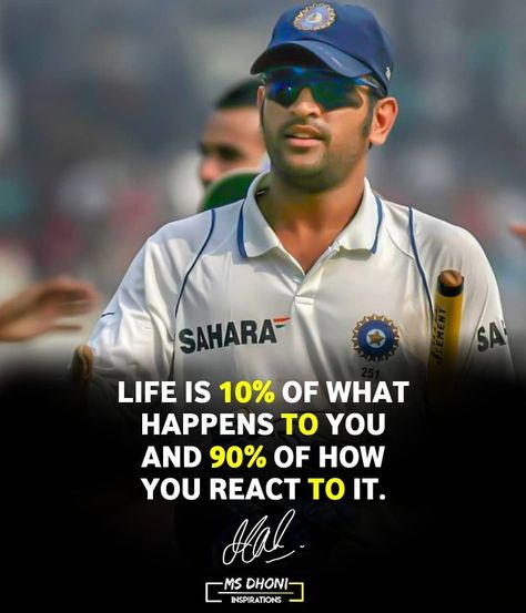 💯💯 -- Drop a '❤️' if you Agree!! -- Quote Series X [@ms.dhoni.inspirations]☆ -- Follow us for more daily content 👉 @ms.dhoni.inspirations 👈… Ms Dhoni Thoughts, Ms Dhoni Quotes, Tyson Quotes, Mike Tyson Quotes, Dhoni Quotes, Cricket Coaching, Cricket Quotes, Dhoni Photos, Leader Quotes