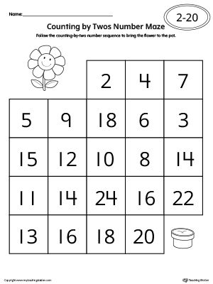 **FREE** Counting by Twos Number Maze Worksheet Worksheet. Practice skip counting by 2s in this number maze worksheet. Kindergarten Math Worksheets Counting, Count By 2s, Activities Sheets, Maths Homework, Number Maze, Skip Counting Worksheets, Counting In 2s, Counting Worksheets For Kindergarten, Color Worksheet