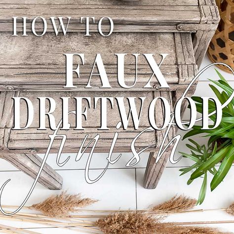 Driftwood Wood Stain, Driftwood Furniture Finish, Furniture Repaint, Driftwood Paint, Plant Stand Makeover, Waynes Coating, Faux Driftwood, Refurbish Ideas, Diy Painted Furniture