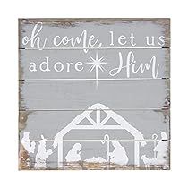 Wooden Pallet Signs, Christmas Signs Diy, Come Let Us Adore Him, Pallet Decor, Christmas Signs Wood, Pallet Crafts, Rustic Wood Signs, Pallet Art, Christmas Wood