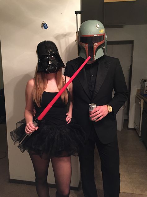 Couples Starwars Costume, Darth Vader Costume For Women, Darth Vader Couple Costume, Darth Vader Costume, Storm Trooper Costume Women, Halloween Costumes Star Wars, Starwars Halloween Costumes, Couple Halloween Costumes Star Wars, Star Wars Halloween Costumes Couples