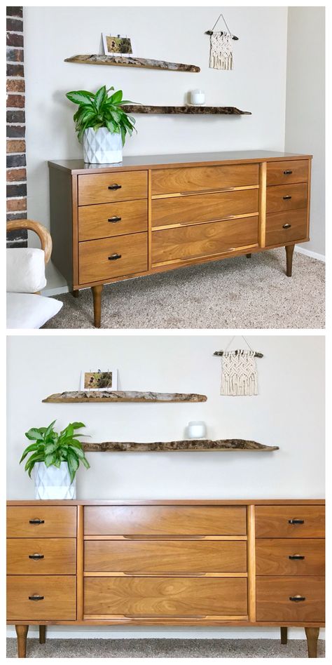 2023 Apartment, Flip Ideas, Lowboy Dresser, Mid Century Dresser, Furniture Flip, Flipping Furniture, Mid Century Modern Design, Century Modern, Mid-century Modern