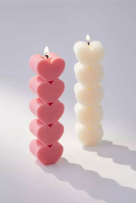 Lilin Aroma, Wreath Alternative, Candle Obsession, Valentine Candles, Shaped Candle, Cute Candles, Aesthetic Candles, Tabletop Signs, Candle Aesthetic