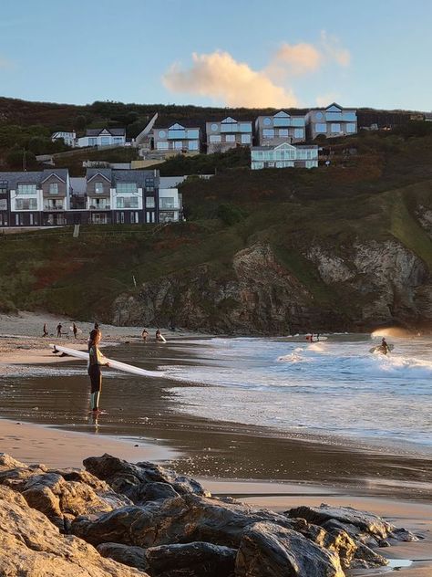 Sunset Surf, Cornwall, Surfing