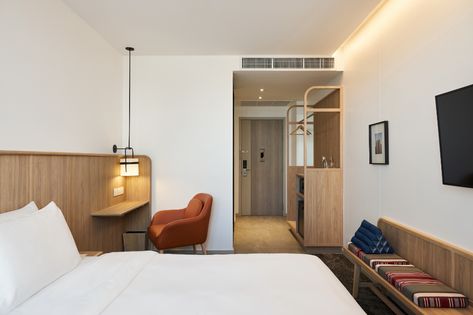 Hotel Interior Bedroom, Bangkok Chinatown, Hotel Minibar, Small Hotel Room, Hotel Bedroom Design, Hotel Room Interior, 15 September, Hotel Concept, Korat