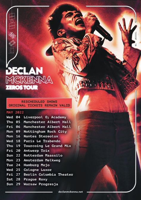 Declan Mckenna Poster, Mullet Man, Artist Posters, Wild Mint, Declan Mckenna, The Artist Movie, 15 April, Tour Poster, Graphic Poster Art