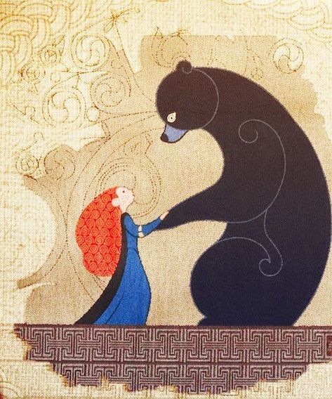 Brave 2012, Mama Tattoo, Mom Bear, Cup Stickers, Disney Brave, Merida Brave, Momma Bear, Bear Family, Disney Artwork