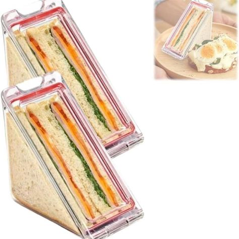 PRICES MAY VARY. [Clear and Durable Material]: This Triangle Sandwich Container is made of high-quality plastic, ensuring its durability and long-lasting use. Its sturdy construction provides excellent protection for your sandwiches and keeps them fresh [Unique Triangle Sandwich Container Reusable]: Our reusable triangle sandwich container is specifically designed to perfectly accommodate triangle-shaped sandwiches, ensuring no squished corners or uneven edges [Secure and Leak-proof Lid]: Say go Sandwich Boxes, Sandwich Container, Sandwich Box, Reusable Sandwich Bags, Take Out Containers, Bakery Packaging, Food To Go, Breakfast Sandwich, Bento Box