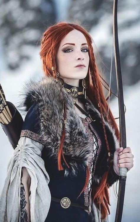 Viking Women, Fest Outfits, Longbow, Viking Woman, Model Outfit, Bow And Arrow, Fantasy Photography, Viking Warrior, Warrior Girl