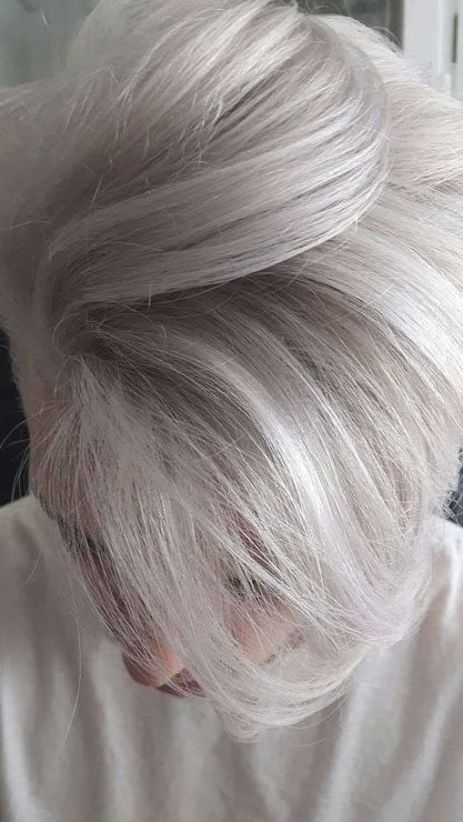 Silver Hair Dye Men, Thick Hair Men, Grey Hair Color Men, White Ombre Hair, Silver Hair Men, 40 Hairstyles, Silver Hair Dye, Shortish Hair, Hairstyles Mens