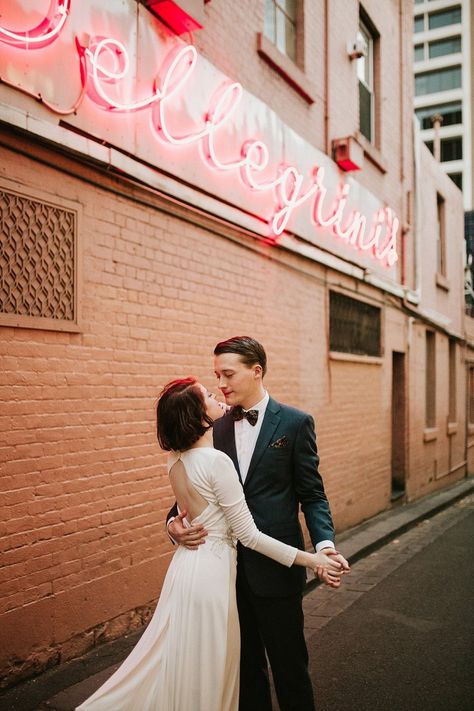 Emma&Morgan_Melbourne-Vintage-Elegant-Fun-CBD-Small-Elopement-Wedding_Melbourne-Wedding-Photography-50 Melbourne Elopement, Emma Morgan, City Wedding Photos, Melbourne City, Elopement Photos, Melbourne Wedding, Melbourne Victoria, Civil Ceremony, Elopement Wedding