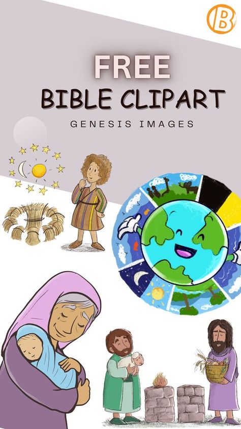 FREE Cute clipart images you can use for home or for Sunday School. Many different stories from the book of Genesis. Bible Clipart, The Book Of Genesis, Bible Stories For Kids, Book Of Genesis, Bible Study For Kids, Childrens Bible, Bible Story, Bible Activities, Bible Lessons For Kids