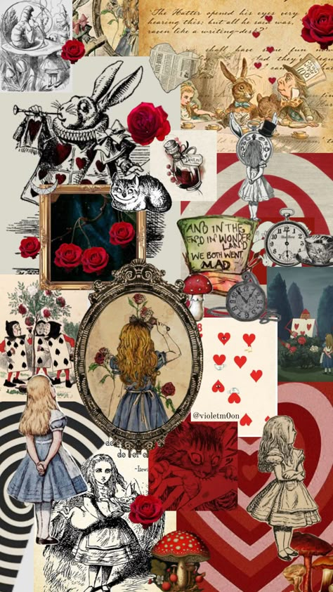 #aliceinwonderland Alice In Wonderland Artwork, Wonderland Artwork, Wonderland Aesthetic, Alice In The Wonderland, Alice In Wonderland Aesthetic, Arte Van Gogh, Disney Collage, Iphone Wallpaper Themes, Pinturas Disney