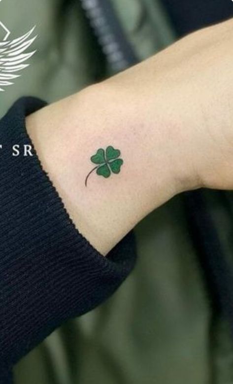 Leaf Clover Tattoo, Four Leaf Clover Tattoo, Clover Tattoo, Shamrock Tattoos, Clover Tattoos, Semicolon Tattoo, Minimal Tattoo, Four Leaf, Leaf Clover