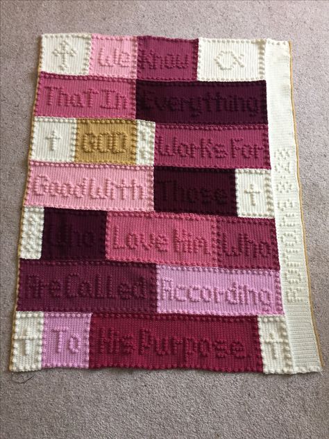 Made for Methodist Minister Crochet Bible Verse Blanket, Christian Knitting Patterns, Crochet Christian Patterns, Christian Crochet Patterns, Christian Crochet Patterns Free, Christian Crochet Ideas, Bible Crochet, Crochet Christian, Christian Crochet