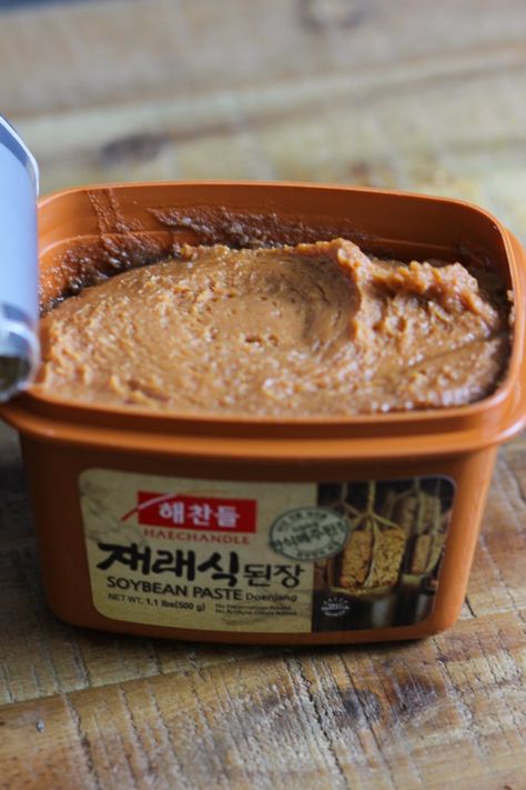 Korean Soybean Paste Soup – Spice the Plate Soy Bean Paste Soup Korean, Bean Paste Stew Korean, Soybean Paste Stew, Soybean Paste Soup, Korean Paste, Soybean Recipe, Korean Sundubu Jjigae, Soybean Paste, Bunny Chow