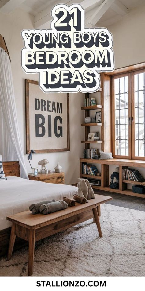 🌟 Make it unique with these young boys bedroom ideas, including painted boys rooms and boys bedroom decor ideas. Click the image to know more. Follow us for more inspiration. #BoysBedroomInspiration #BoysBedroomDecorIdeas Boys Bedroom Outdoor Theme, Kids Room Accent Wall Boy, Mid Century Boys Room, Boys Bedroom Desk Ideas, Sophisticated Boys Room, Boy Themed Rooms, Boys Accent Wall Ideas, Boys Room Wall Ideas, Kids Boy Room Ideas