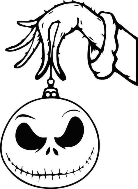 Jack Skellington Drawing, Jack Skellington Head, Jack Skellington Tattoo, Nightmare Before Christmas Drawings, Jack Skellington Faces, Christmas Hand Painted, Nightmare Before Christmas Tattoo, Skeleton Drawings, Disney Silhouettes